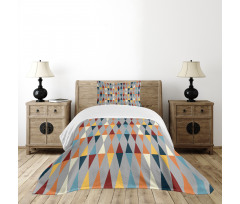 Triangles Diamond Motifs Bedspread Set