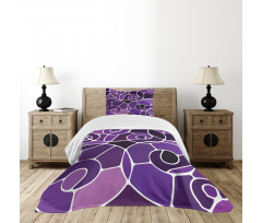 Purple Shaded Spirals Bedspread Set