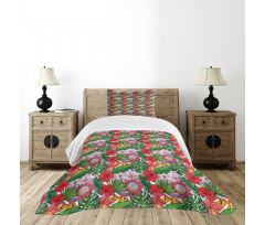 Exotic Botany Concept Bedspread Set