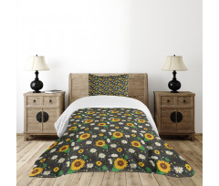 Daisy Buds Sunflower Bedspread Set