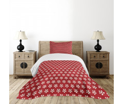 Oriental Floral Circles Bedspread Set