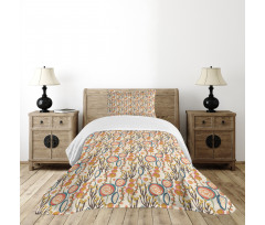 Colorful Abstract Design Bedspread Set