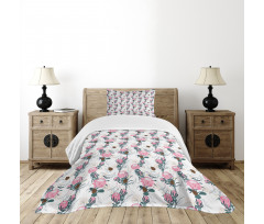 Feminine Blossoms Nature Bedspread Set