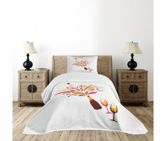 Colorful Champagne Splash Bedspread Set