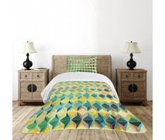 Futuristic Vibrant Design Bedspread Set