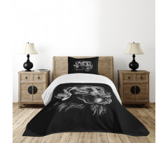 Sketch Art Retriever Puppy Bedspread Set