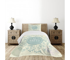 Doodle Wreath Color Stains Bedspread Set