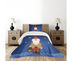 Elf at Night with a Lantern Bedspread Set