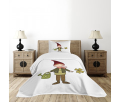 Little Elf Boy with Clover Bedspread Set