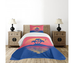 Tropical Land Horizon Bedspread Set