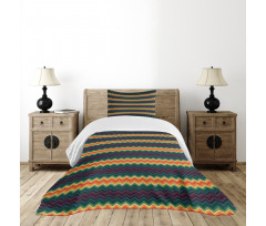 Colorful Zigzag Classic Bedspread Set