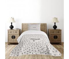 Sketch Forest Animal Pattern Bedspread Set