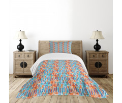 Brush Stroke Arrangement Bedspread Set