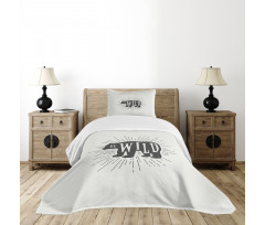 Woodland Bear Be Wild Phrase Bedspread Set
