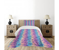 Vertical Colorful Stripes Bedspread Set