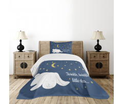 Sleeping Rabbit and Stars Bedspread Set