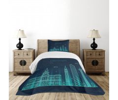 Denver Metropolis Landmark Bedspread Set