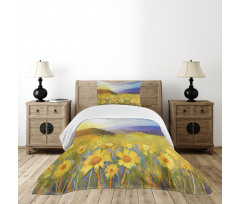Daisy Blossoming Meadow Bedspread Set