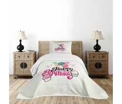 Happy Birthday Party Theme Bedspread Set