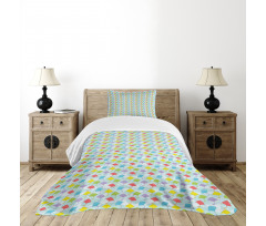 Summer Festival Theme Cartoon Bedspread Set