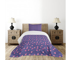 Pink Tone Kite Pattern Summer Bedspread Set