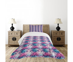 Overlapping Doodle Petals Bedspread Set