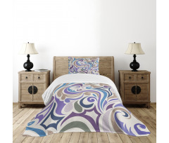 Funky Asymmetrical Shapes Bedspread Set