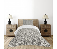 Japanese Nature Reeds Bedspread Set