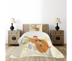 Spring Guitar Composition Bedspread Set