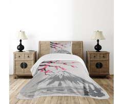 Fujiyama Cherry Blossoms Bedspread Set