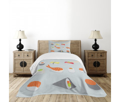 Sea Food Dish Bedspread Set