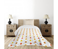 Black Stars Childish Design Bedspread Set