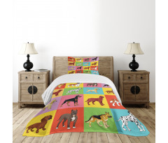 Different Breeds Animal Lover Bedspread Set