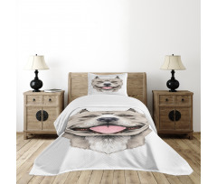 Terrier Realistic Sketch Bedspread Set