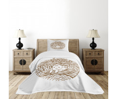 Monochrome House Bedspread Set