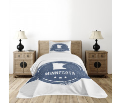 Round Grange Frame Map Bedspread Set