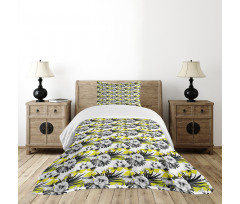 Hibiscus Buds and Blossoms Bedspread Set