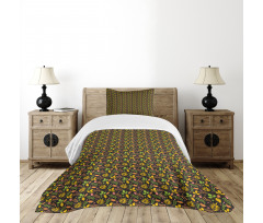 Colorful Autumn Foliage Star Bedspread Set