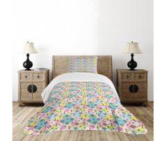 Brush Strokes Folk Bedspread Set