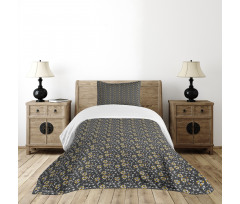 Countryside Theme Foliage Bedspread Set