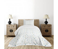 Apartment Bicycle Tree Bedspread Set