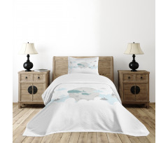 Whales Moon Castles Bedspread Set