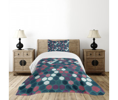 Vibrant Hexagon Shapes Bedspread Set