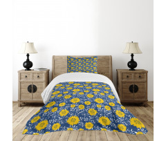 Lily Blossoms Paintbrush Bedspread Set