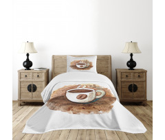 Freshly Brewed Espresso Cup Bedspread Set