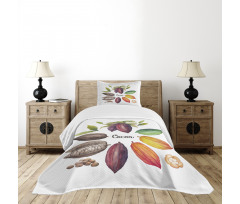 Exotic Food Colorful Design Bedspread Set