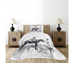 Water Carrier Vintage Sketch Bedspread Set