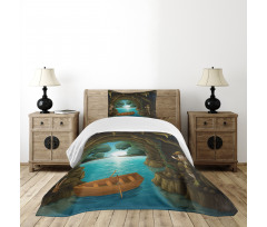 Young Explorers in a Cave Bedspread Set