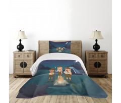 3 Scouts in the Forest Bedspread Set