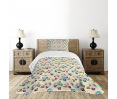 Pansy Buds Blossoms Bedspread Set